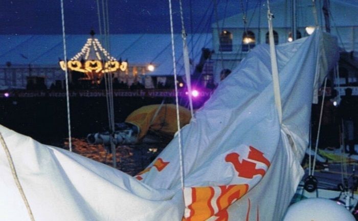 Animateur événement Vendée Globe en 2000, Village départ aux Sables d'Olonne pour Voila.fr avec Bernard Gallay 