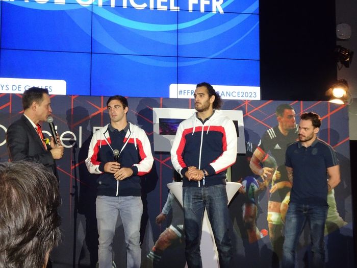 Animateur événementiel Tournoi des 6 Nations au Stade de France Village Officiel FFR, promotion du Rugby à 7 avec Jean-Pascal Barraque, Jonathan Laugel et Terry Bouhraoua samedi 18 mars 2017