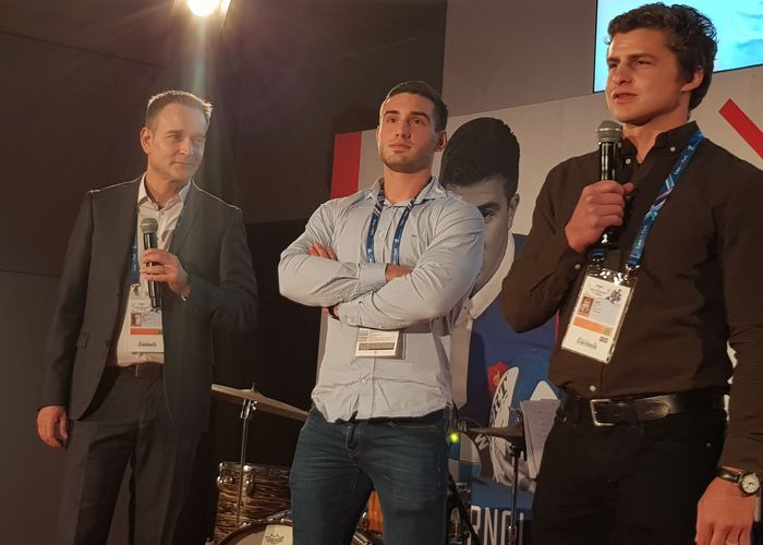 Animateur événementiel avec Baptiste Couilloud et Pat Lambie Tournoi des 6 Nations match France-Pays-de-Galles au Stade de France vendredi 1er février 2019